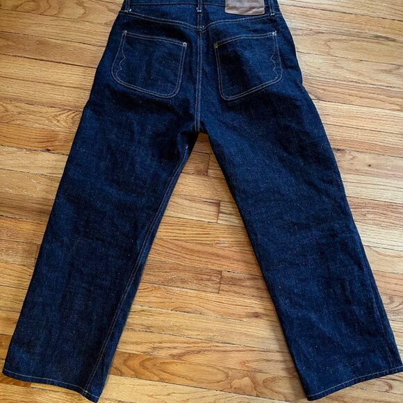 Brain Dead Type 00 15.5oz Selvedge Denim Jeans Indigo Wide Relaxed Mens - Picture 2 of 12